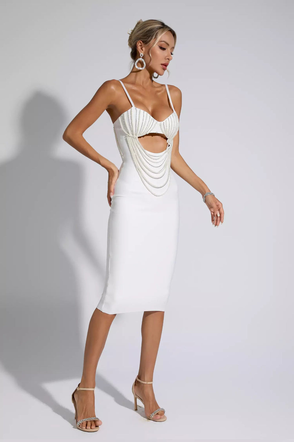 Fashion Summer Black And White Sling Party Dress aclosy