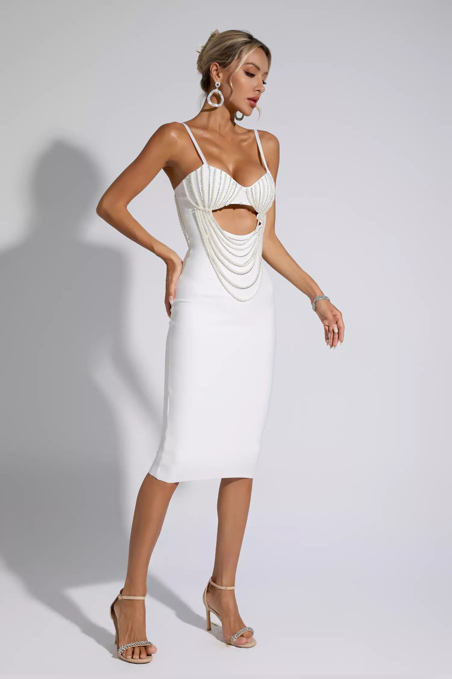 Fashion Summer Black And White Sling Party Dress aclosy