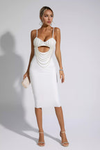 Fashion Summer Black And White Sling Party Dress aclosy