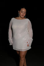 Tava Backless White Cocktail Dress