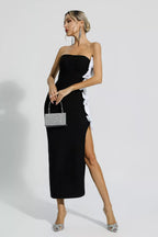 Alyia Cutout Bandage Black Elite Dress