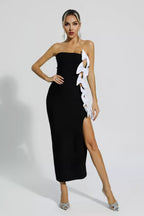 Alyia Cutout Bandage Black Elite Dress