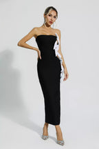 Alyia Cutout Bandage Black Elite Dress