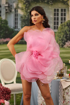 Aluya Oblique Shoulder Elegant Dress