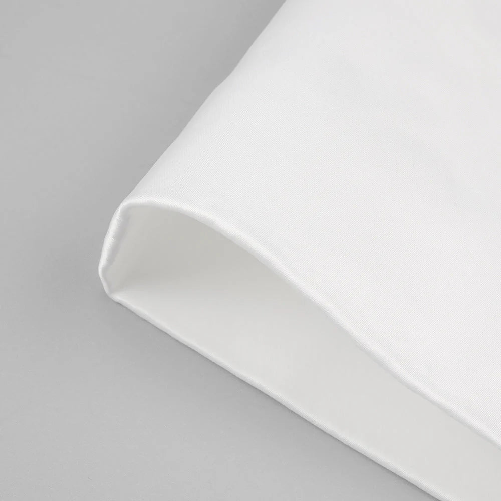 YARNA SATIN MINI DRESS-WHITE