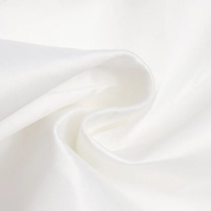 YARNA SATIN MINI DRESS-WHITE