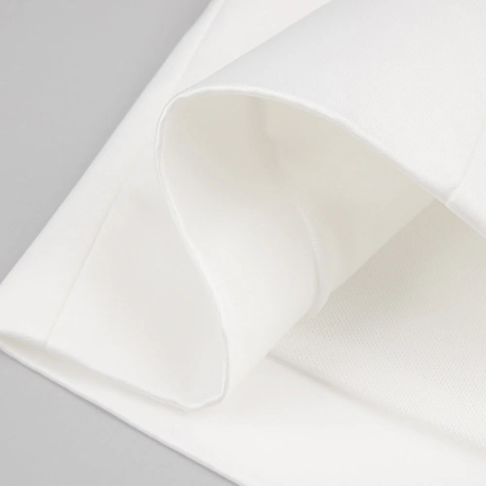 YARNA SATIN MINI DRESS-WHITE