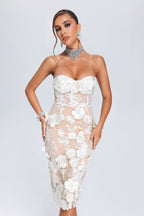 Allure Strapless Elegant Midi Dress