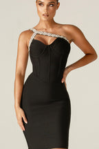 Crystal cocktail Dress aclosy