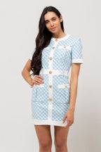 Heavy Industry Rivet Button Waist Stitching Dress Aclosy