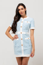 Heavy Industry Rivet Button Waist Stitching Dress Aclosy