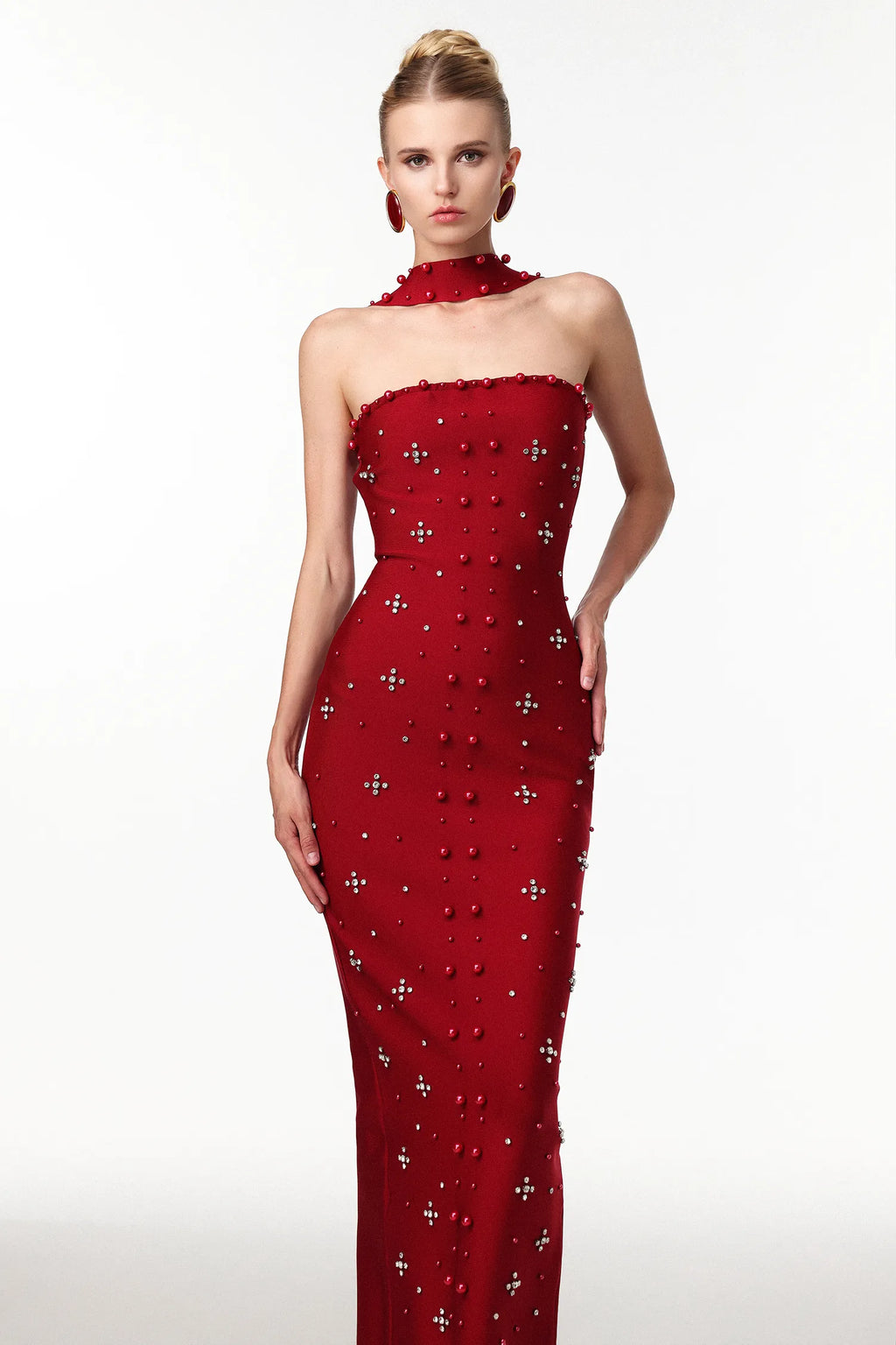 Alana elegant beaded maxi dress