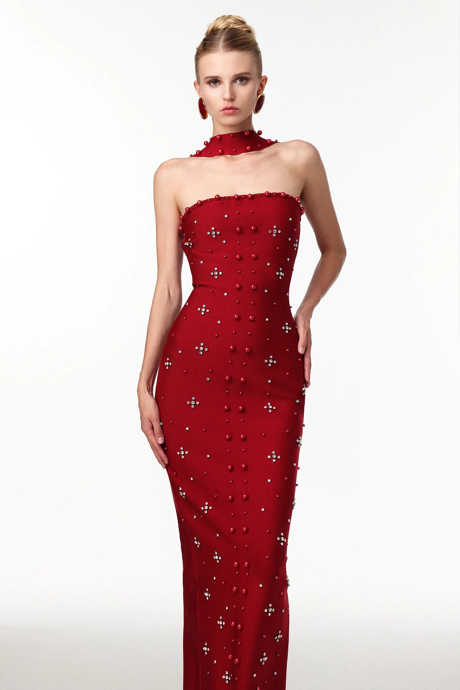 Alana elegant beaded maxi dress