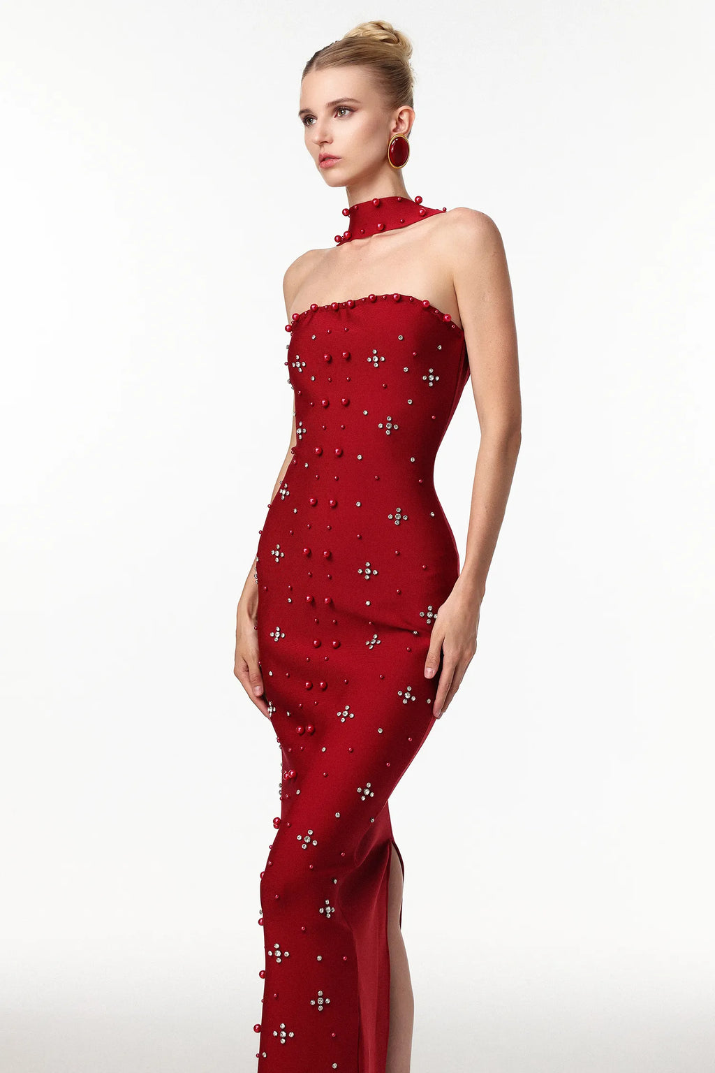 Alana elegant beaded maxi dress