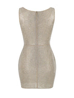 Women's Hollow Hot Drilling Skinny Sheath Dress Aclosy