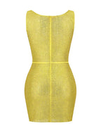 Women's Hollow Hot Drilling Skinny Sheath Dress Aclosy