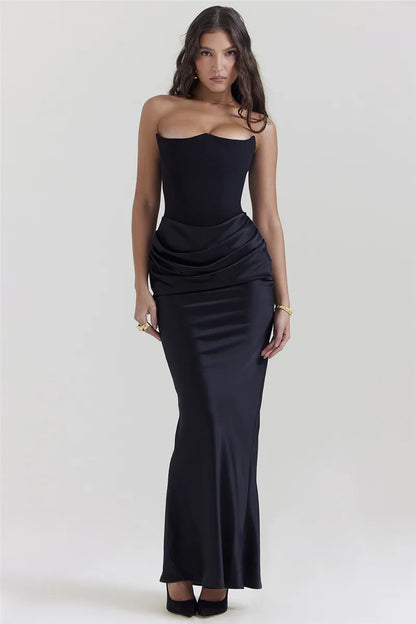 Alyia Strapless Elegant Off-shoulder Corset Dress