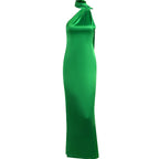 Women's Backless Tight-fitting Hip Scarf Dress Long Skirt Aclosy