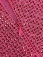 Flower Decoration Elegant Rhinestone Dress Aclosy