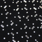 Rhinestone Blouse Mesh Long Sleeve Split Dress aclosy