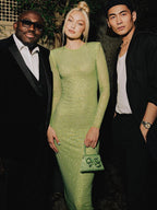 Long Sleeve Heavy Industry Sparkling Full Rhinestone Sheath Tight Elegant Dress Aclosy