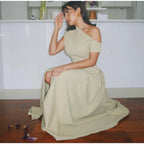 Chic Irregular High-waisted Skirt Dress