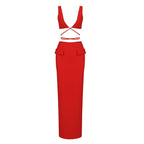 Women's Fashion Wrapped Chest Strap Dress aclosy