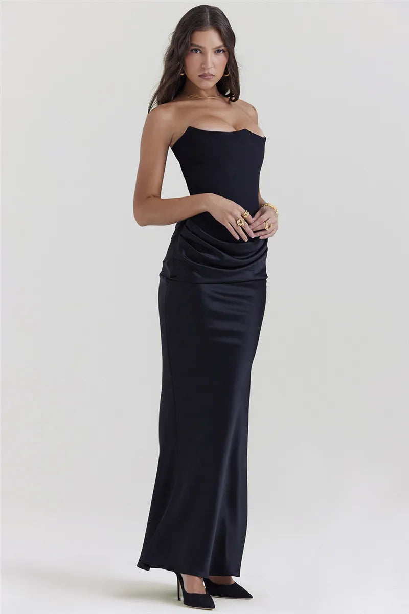 Alyia Strapless Elegant Off-shoulder Corset Dress