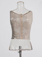 Flower Decoration Elegant Rhinestone Dress Aclosy