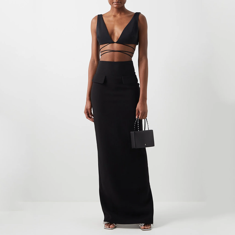 Women's Fashion Wrapped Chest Strap Dress aclosy