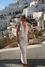 Women's Backless Sleeveless Vest Slim-fit Sheath Suit aclosy