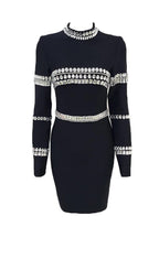 Women's Fashion Rhinestone Bandage Dress aclosy