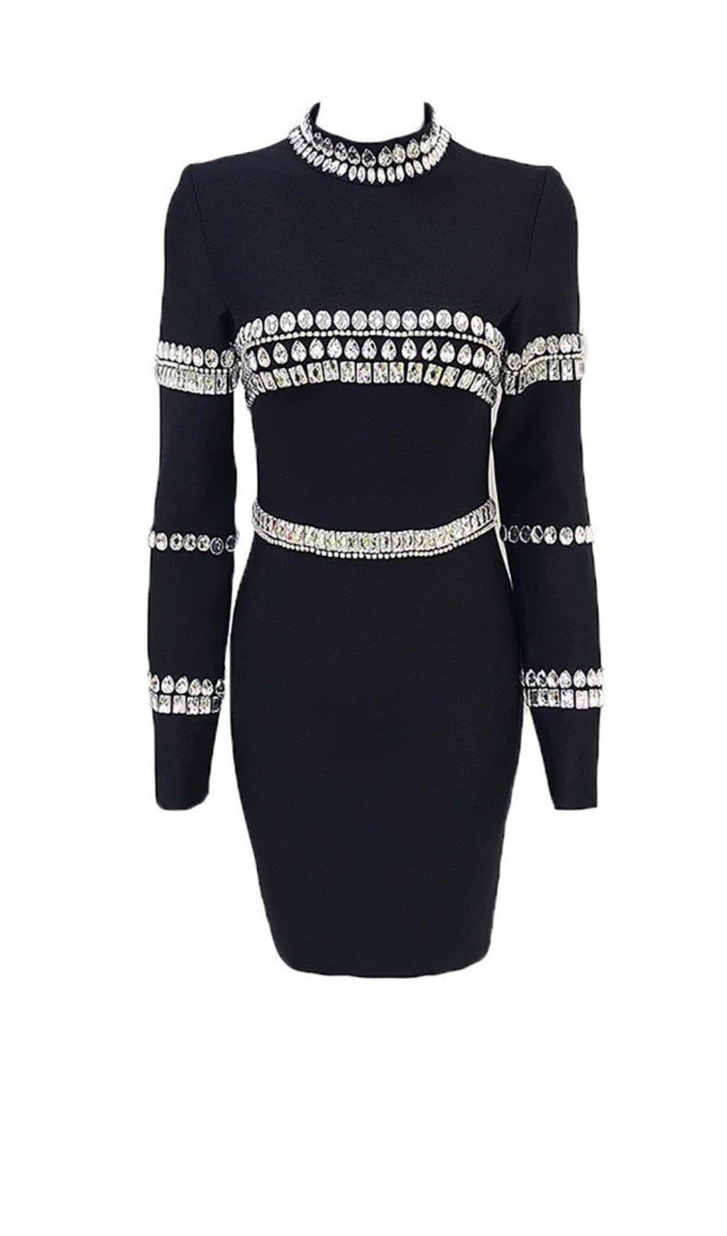 Women's Fashion Rhinestone Bandage Dress aclosy