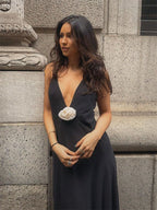 Women's Fashionable Chiffon Suspender Dress Aclosy