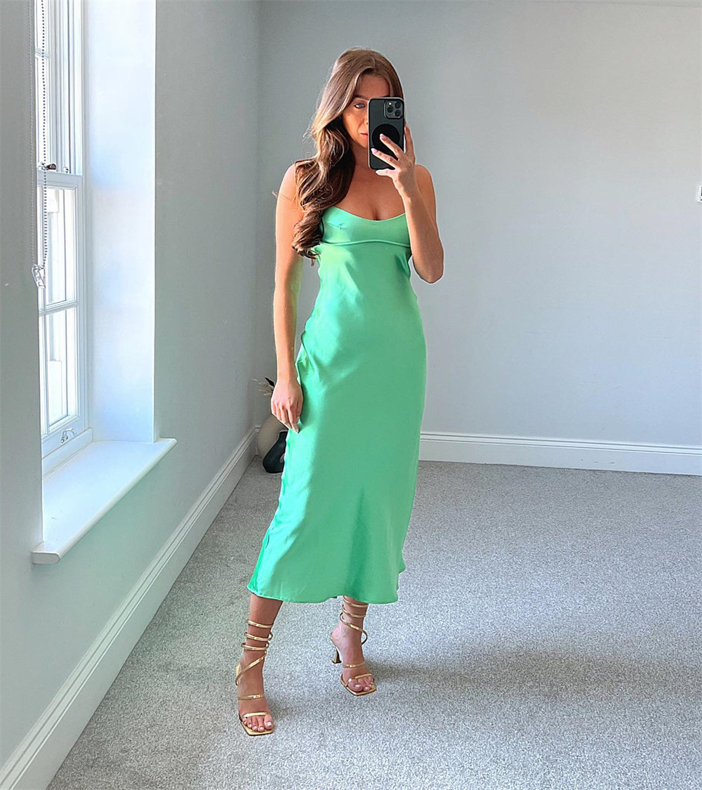 Ladies Fashion French First Love Sling Dress Aclosy