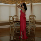 Women's Fashion Halter Backless One Shoulder Dress Aclosy