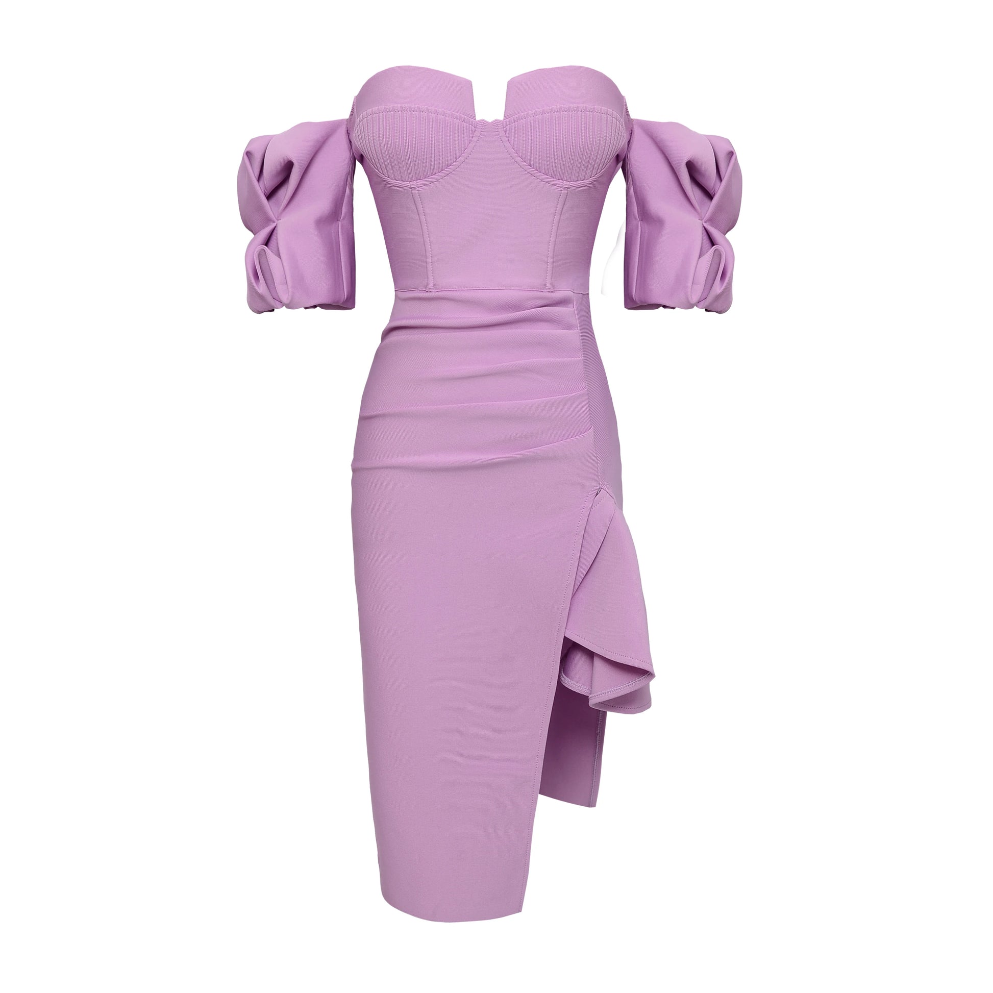 Women's Fashion Puff Sleeve Ruffle Bandage Skirt aclosy