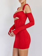 Autumn New Sexy Halter Tight Dress aclosy
