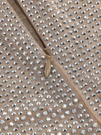 Flower Decoration Elegant Rhinestone Dress Aclosy