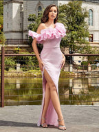 Women's Elegant Fashion Backless Strapless Long Type Sequins Dress Aclosy