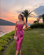 Fashion Lady Sequin Irregular Dress Aclosy