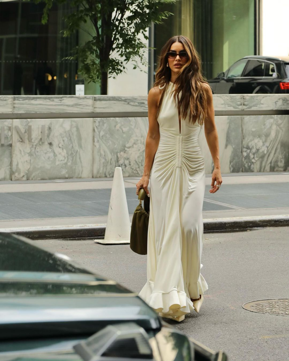 Classic Designer Mid waist Maxi Dress