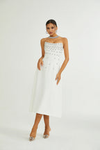 ALANA EMBELLISHMENT MIDI DRESS
