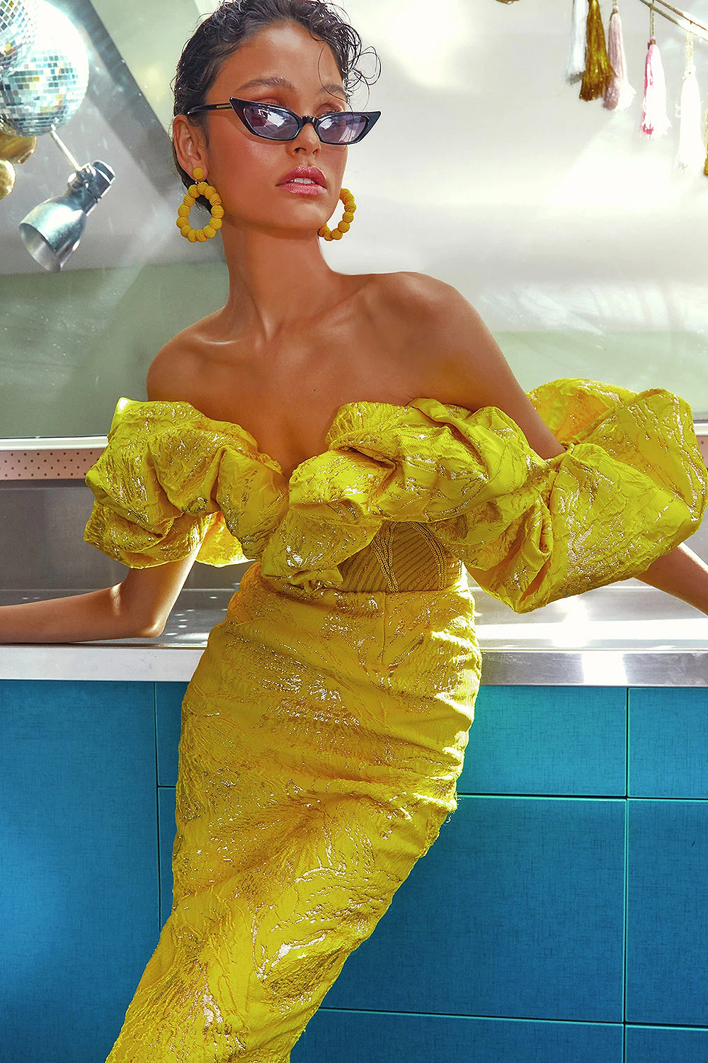 Women's Fashion Temperament Jacquard V-neck Dress Aclosy