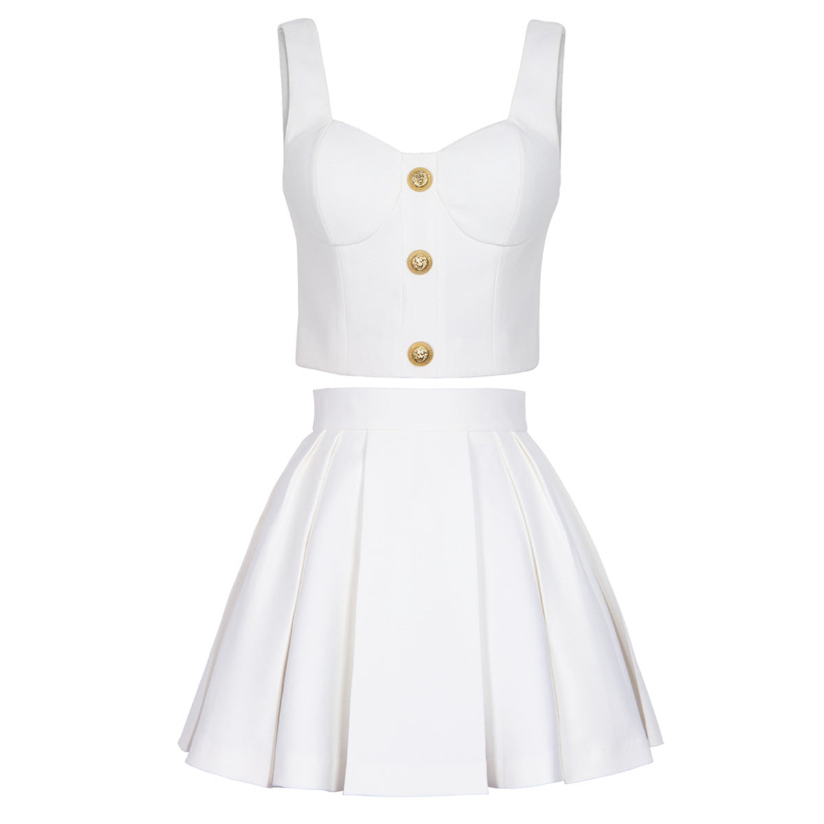 Elegant And Sexy Sleeveless Short Vest Corset Skirt #aclosyESL
