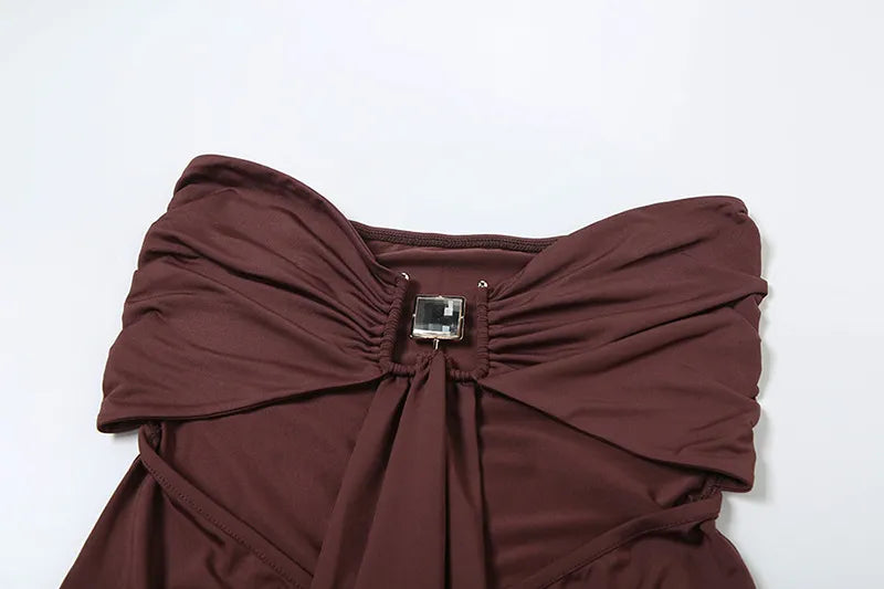 Sculpted Elegance High-Waist Cutout Dress