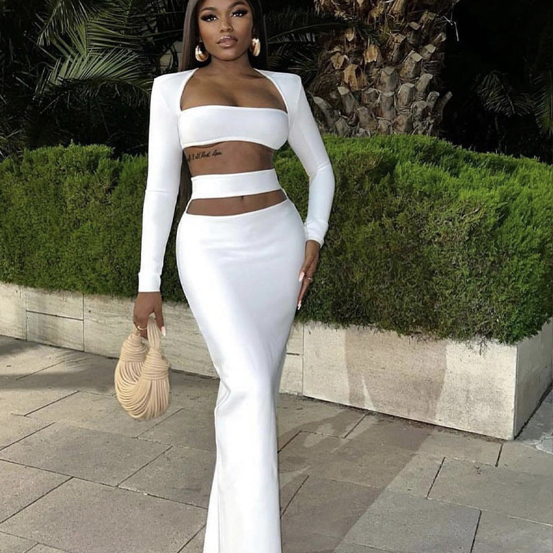 Women's Fashionable Simple Bandage Short Skirt Evening Clothes Aclosy