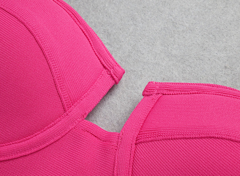 Women's Banquet Short Dress With Open Back And Waist Aclosy