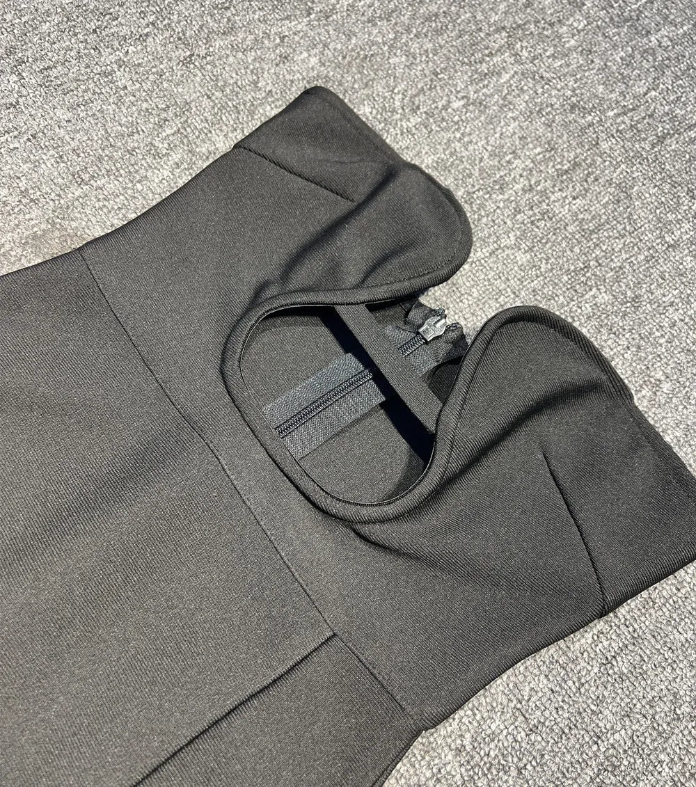 Elegant Black Cutout Maxi Dress