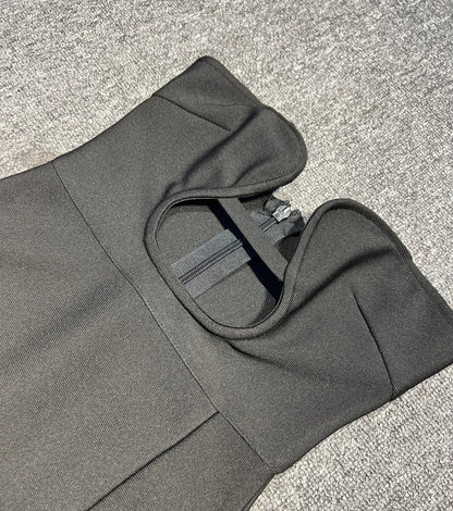 Elegant Black Cutout Maxi Dress